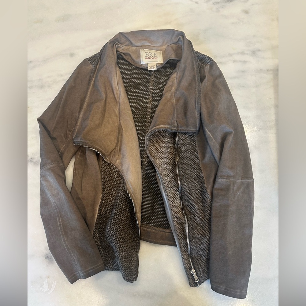 Buckle BKE Worn Knit Motocycle Jacket